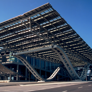 The steel structure of Xiamen exhibition center